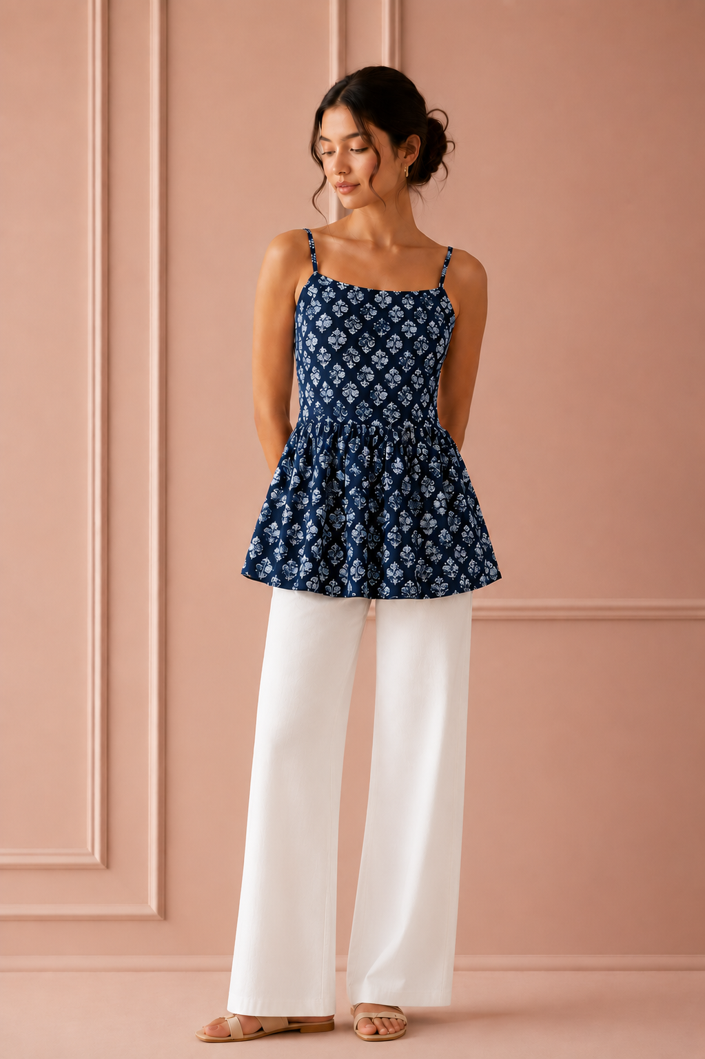 Printed Spaghetti Top - Image 3